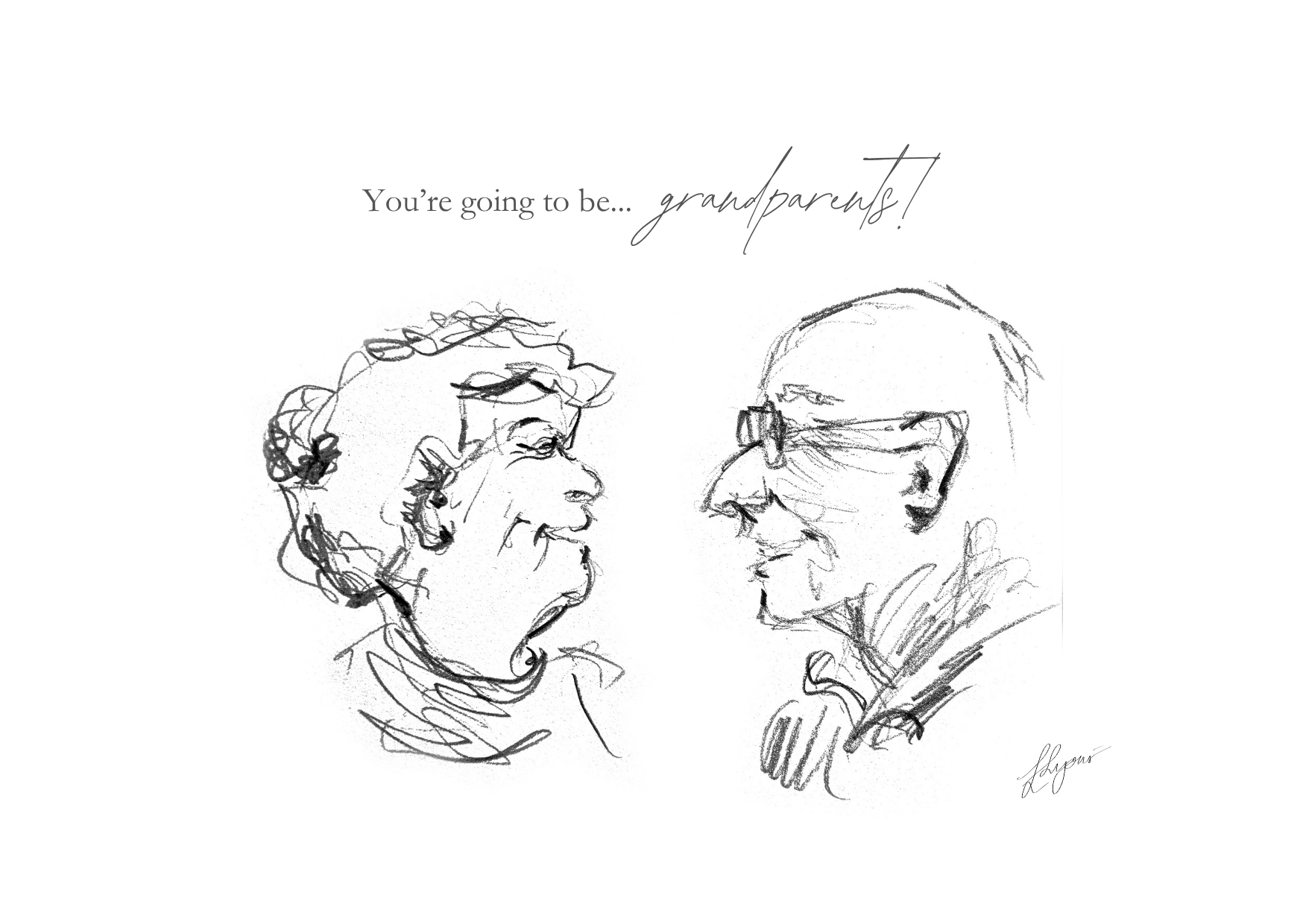 L&L Postcard - You're Going To Be Grandparents