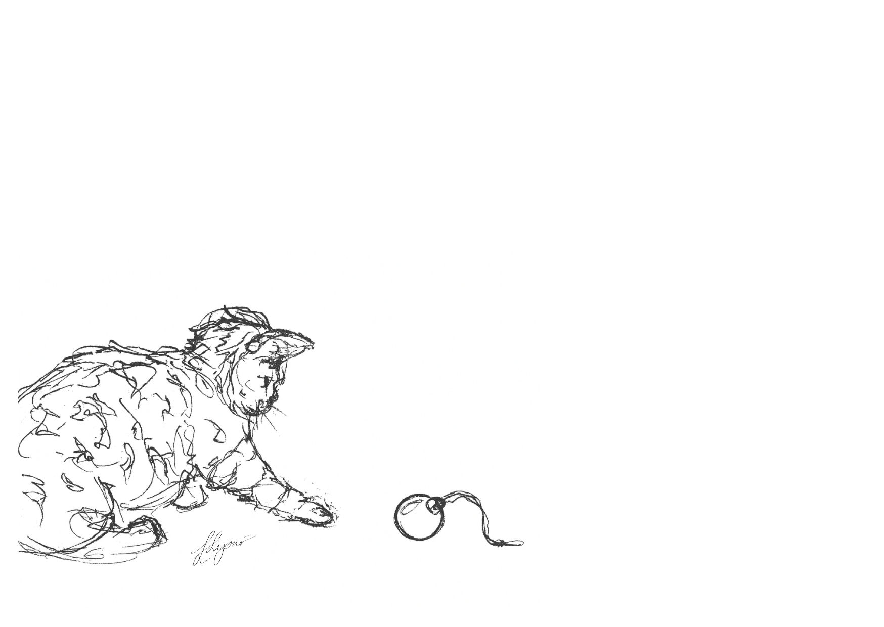 L&L Postcard - Christmas Cat