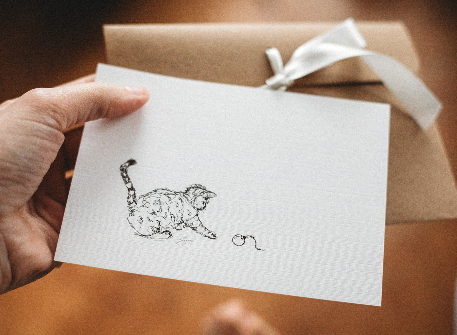 L&L Postcard - Christmas Cat